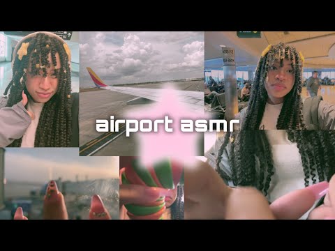✦ asmr in the airport ✈︎ irl tapping camera no talking, lofi outside, public background noise