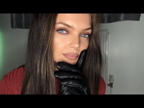 ASMR ~ Hair touching whilst wearing Leather gloves