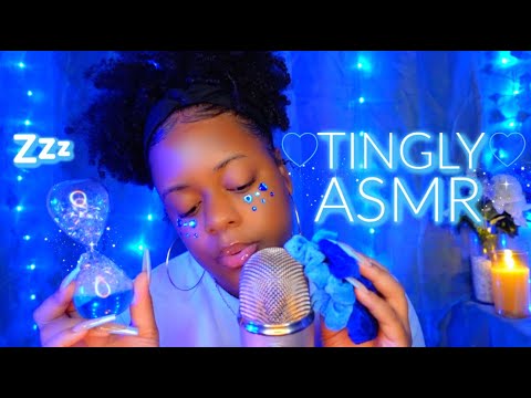 ASMR but the asmrtist is obsessed with the color blue 🦋🌀💙 (unpredictable & tingly asmr ☁️✨)