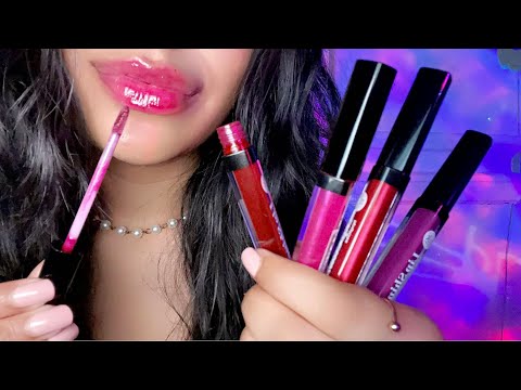 ASMR~ Intense Lipgloss Application w/ Mouth Sounds & Whispering