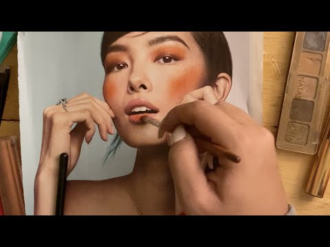 ASMR Putting Makeup on Magazines | 12 Days of ASMR
