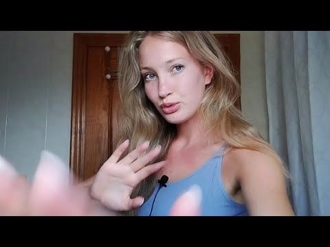 ASMR Skin Scratching & Face Touching/Tracing | hand movements, tongue clicking 💤