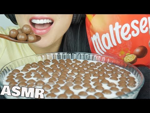 ASMR MALTESERS CHOCOLATE BALLS and MILK (CRUNCHY EATING SOUNDS) | SAS-ASMR