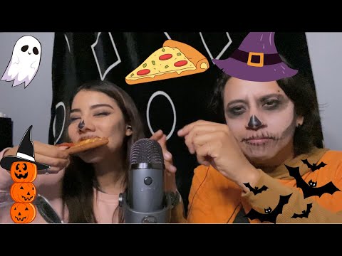 ASMR | Comiendo PIZZA 🍕👻🎃 Happy Halloween ❤️ asmr en español