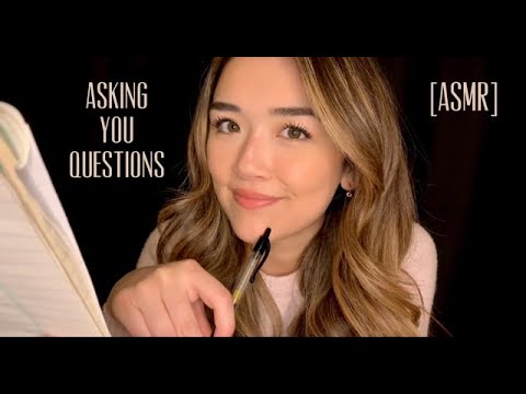 ASMR Asking You 60 Personal/Random Questions (pen sounds, whispering)