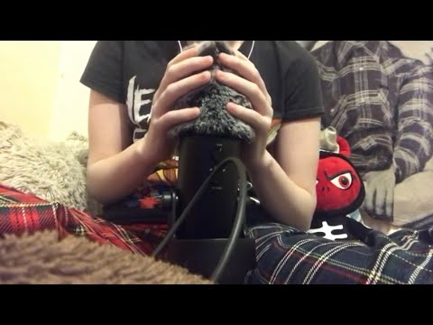 ASMR Fluffy Mic Brushing & Mouth Sounds (Sk, Tk, and more)
