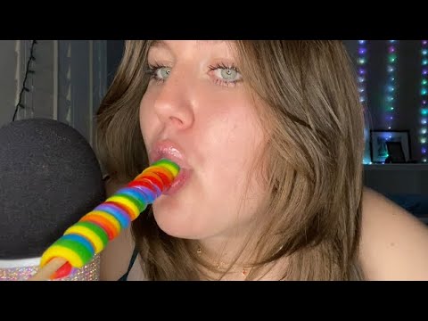 ASMR sucking on a lollipop 🍭  mouth sounds | sucking sounds | 300 subs! | jester asmr
