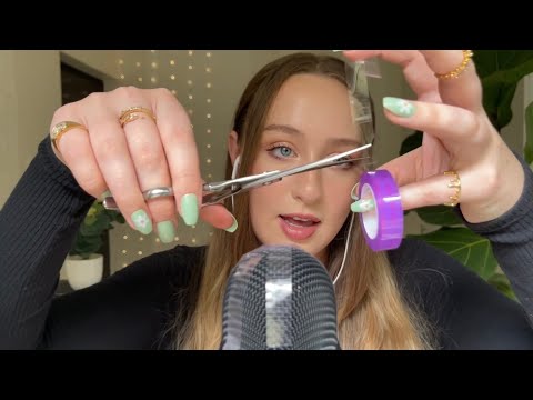 mic triggers for asmr #3 (tape, crinkles, searching for bugs, ear massage)