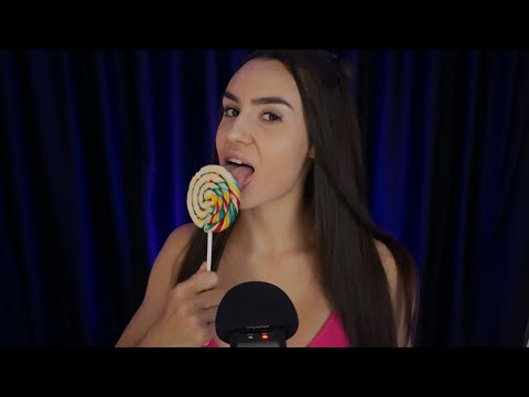 ASMR Licking and eating Lollipop 🍭 Wet Mouth Sounds (no talking)