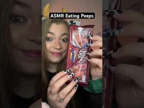 ASMR eating Dr Pepper peeps #asmr #asmrsounds #satisfying #shortsasmr #youtubeshorts