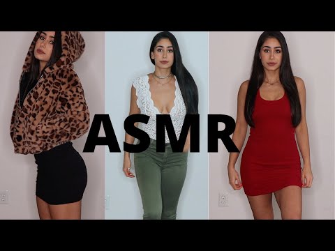 ASMR | Holiday Outfit Ideas / Winter Party Looks (Whispering + Mouth & Fabric Sounds)