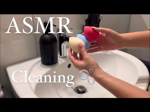 ASMR | Cleaning my Sponges & Brushes🧽 WATER SOUNDS💧Relax & Chill | waschen & Putzen Sleep [GERMAN]