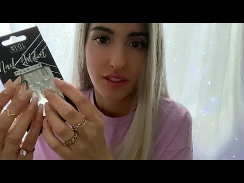 ASMR Press On Nails Haul and Show & Tell (Whispered, Tapping, Crinkles)
