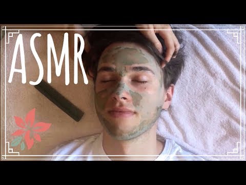 ASMR | Pampering Antoine (mask application, scalp and face massage)