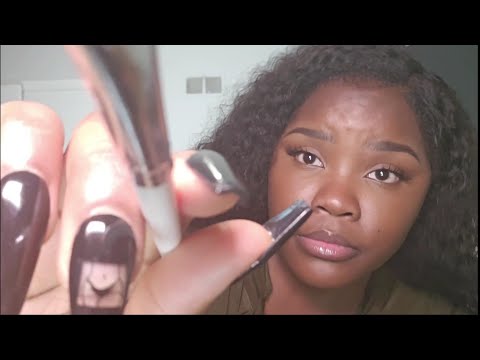 Tinting Your Eyebrows- ASMR Roleplay (Soft Spoken Gum Chewing)
