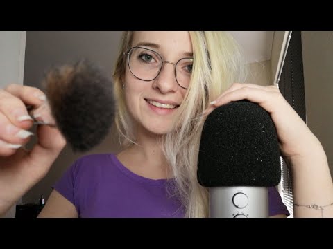 ASMR Brushing Your Face For 5 Minutes Straight😴 (Layered Sounds)