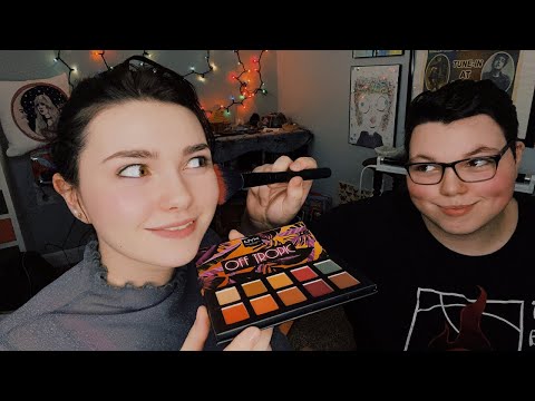 My brother does my makeup ASMR