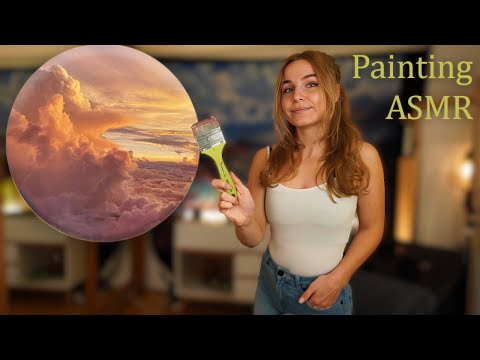 ASMR Painting SUNSET Clouds | If BOB ROSS Would Live in MODERN Times | painting practice on tablet