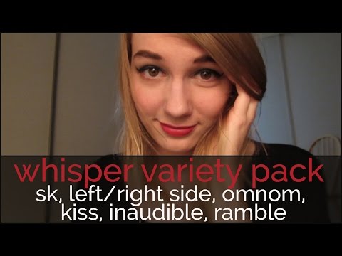 [BINAURAL ASMR] 😘 Whisper Variety Pack 😘 (sk, left/right side, kiss, omnom, inaudible, ramble)