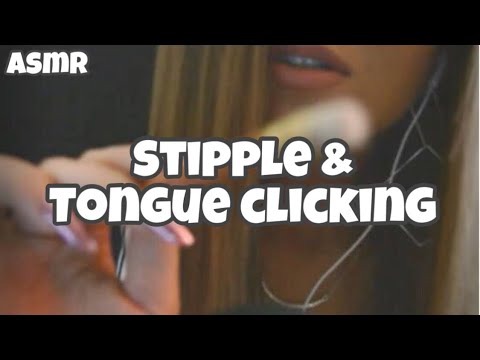 Stipple ASMR (with Tongue Clicking)