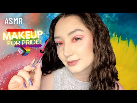 ASMR DOING YOUR MAKEUP FOR PRIDE *Fast & Aggressive*