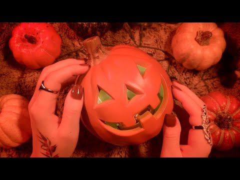 ASMR 🎃 Gentle Tapping and Scratching on Halloween & Fall Items