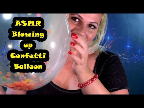 ASMR Blowing up Balloons Funday Friday Part 7- Confetti Balloon