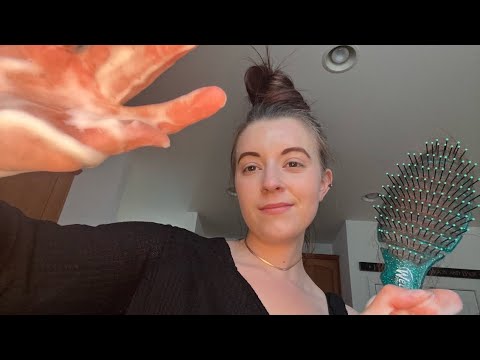 ASMR Hair Wash, Condition, and Scalp Treatment (realistic sounds)