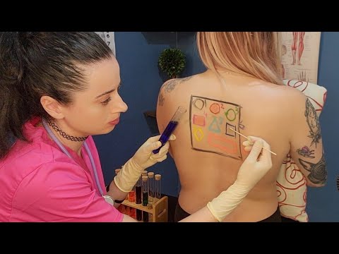 ASMR Realistic Skin Allergy Test + Back Inspection, Drawing (ASMR Roleplay Personal Attention)