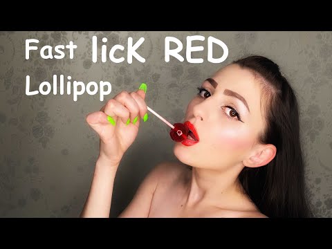 Fast lick red Lollipop😋🍭 | Suck 2 | ASMR | Быстро облизываю красный леденец😋🍭 | АСМР |