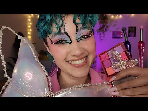 ASMR Doing Your Chappell Roan Butterfly Makeup 🦋(personal attention, whispered roleplay, sleep aid)