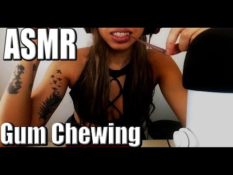 {ASMR} Gum Chewing | Snapping and blowing bubbles | Talking, | Drawing