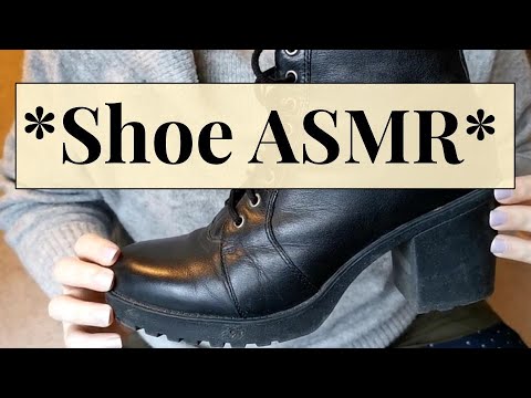 Tapping & Scratching Shoes (Leather)!! ASMR 👠👢 *Whisper* (ASMR for Relaxation)