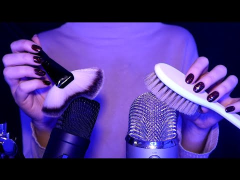 ASMR The Ultimate Mic Brushing with Lots of Different Brain Tingling Brushes (No Talking)
