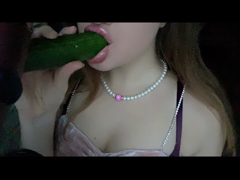ASMR eating cucumber Mouth Sounds