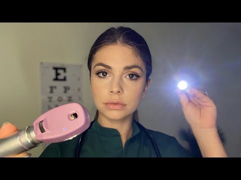 ASMR Futuristic Orbital Cranial Nerve Exam (eye exam, light triggers, face touching)