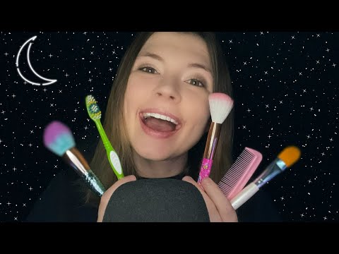 ASMR Mic Brushing with Different Brushes - 1 Hour