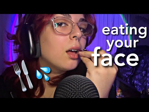 ASMR | up-close eating your face :0