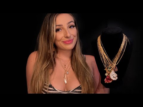 ASMR my jewelry collection | various tingley triggers