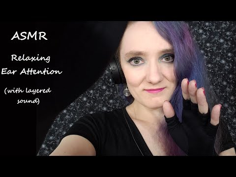 ASMR Relaxing Sleepy Ear Attention (with layered sound)