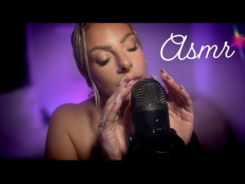 ASMR Whispering & EXTREMELY DELICATE Mic Scratching & Touching SOFT ASMR Sounds & Whisper Ramble
