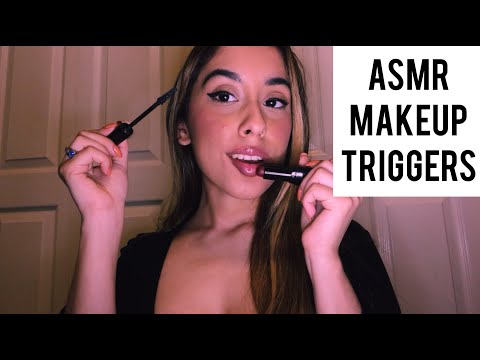 ASMR Makeup Triggers for Sleep ! NO TALKING| SATISFYING SOFT TAPPING & MORE ! (Natural Nails Sound)