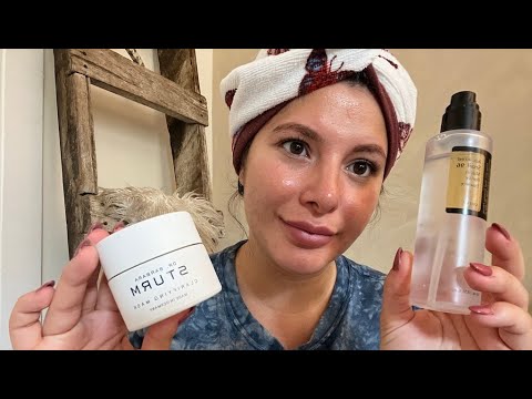 ASMR Doing Our Skincare Before Bed Roleplay (Layered Sounds)