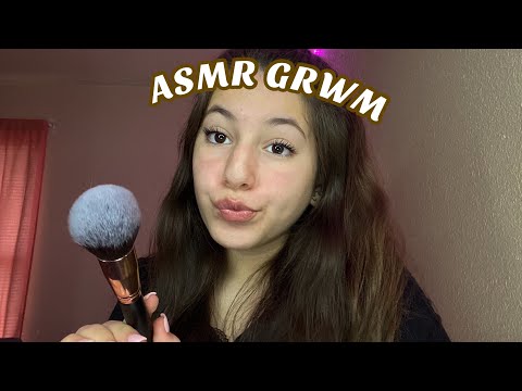 ASMR|GRWM(doing my makeup)
