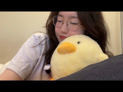 lofi asmr lying down 😌✨tingly camera tapping, mouth sounds & whispers