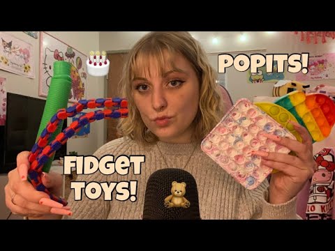 ASMR showing you my fidget toy collection! methodical patterns, tapping, popping and clicking ✨🧸