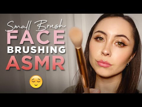 SMALL BRUSHES ONLY! ASMR Face brushing - lens + mic brushing