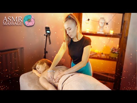 ASMR Chinese Back Massage with bamboo brooms