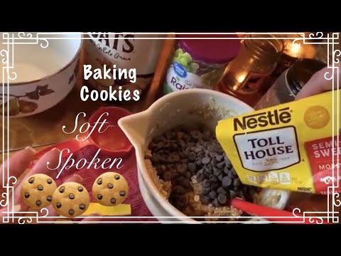 ASMR Baking Cookies (Soft Spoken) Paper & plastic Crinkles/Tinkering sounds
