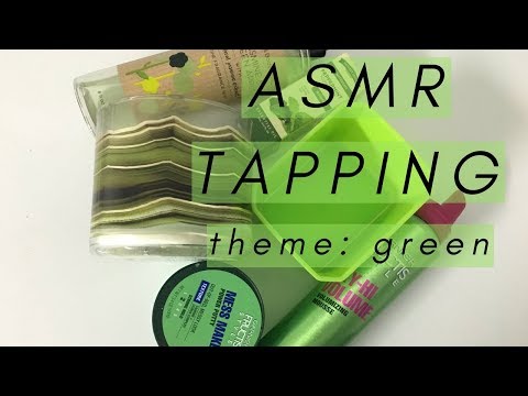 asmr tapping//theme: green
